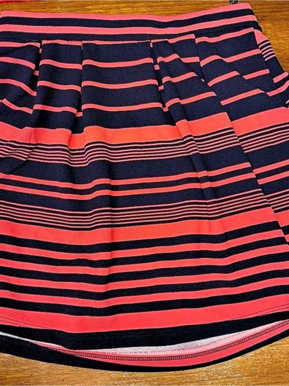 Papaya Striped Mini Skirt in Pink & Blue Size Medium Like New